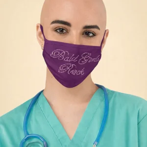 Bald Girls Rock- Face Mask Rhinestones